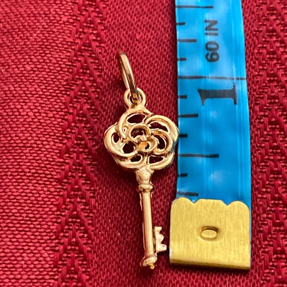 5/$10❤️❤️❤️NEW ROSE GOLD TONE ALLOY KEY CHARM PENDANT - Picture 2 of 2